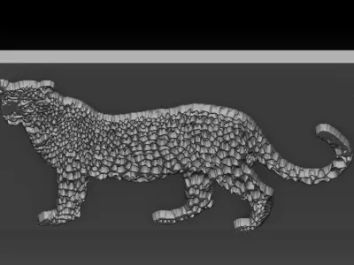 Cheetah plate with holes 3D print model