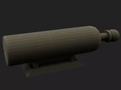 Sailboat in Wine Bottle  Low-poly 3D model