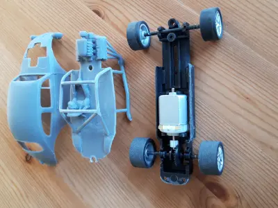 Volksrod Socal hotrod VW Beetle  printed body and interior 3D print model