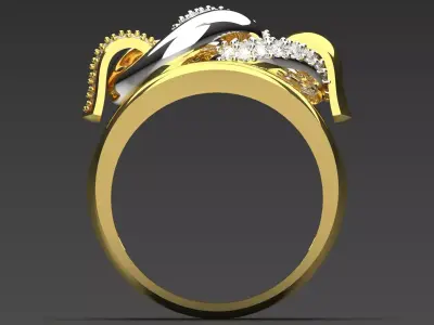 luxury diamond ring jr00175 3D print model