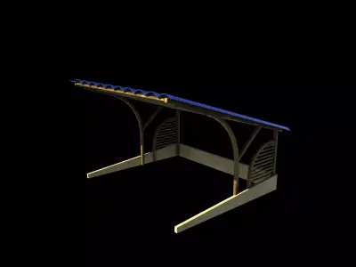 car parking shed 3D model