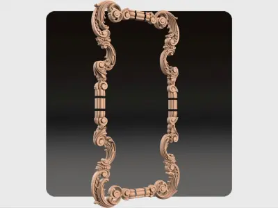 Carved decor ornament for cnc 33 3D model