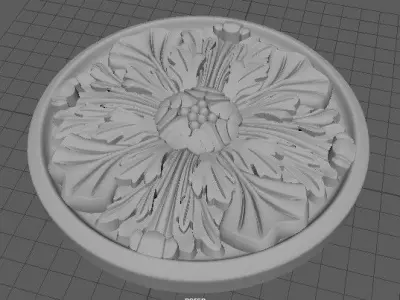 rosette decorative medallion 3D model buy