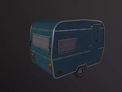 Caravan Trailer 3D Model Low-poly 3D model