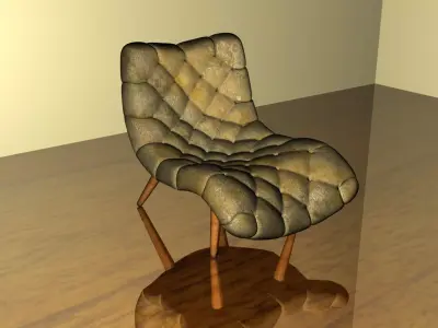 Arm-Chair chair Low-poly 3D model