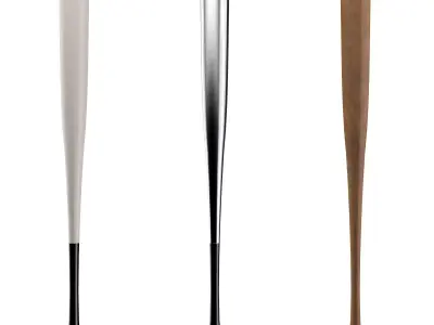 baseball bats Low-poly 3D model