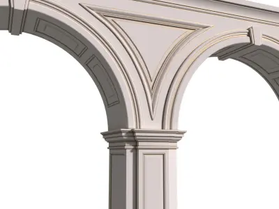 Arch in classical style Arched Opening Doorway Portal Arcade 3D model