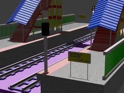 Indian railway statiion 3D model