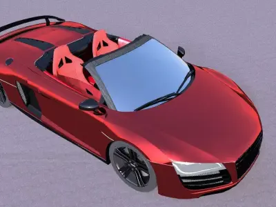 audi  r8  sport car  Low-poly 3D model