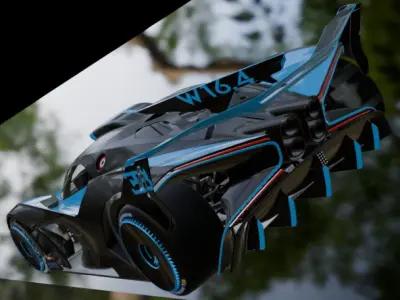 Bugatti Bolide Low-poly 3D model
