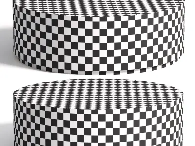 Grande table basse ronde Clarice 3D model