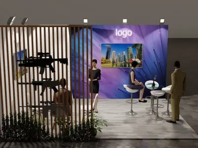 4 in 1 exhibition design 3D model