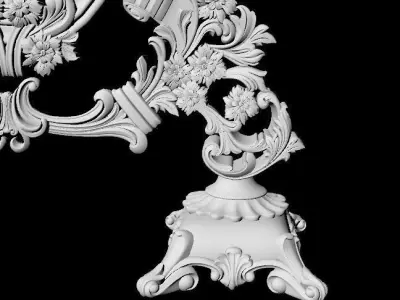 carved mirror 3D model 9