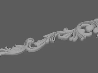 Central decor ornament for furniture 3D model 494