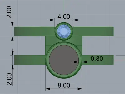 enamel and gemstone ring 3D print model