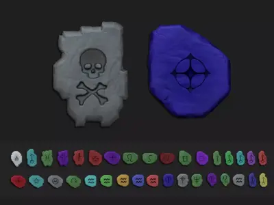 Tibia Runes PACK - All Runes CGI and Printable 3D print model