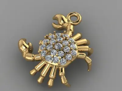 pendant crab 3D print model