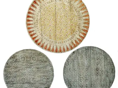 Toraja Carved Wood Panels 3D model