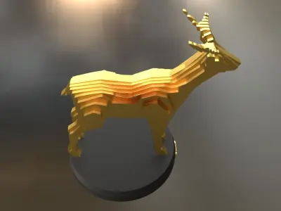 Parametric Deer Low-poly 3D model
