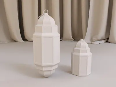 Lantern two metal lanterns 3D model