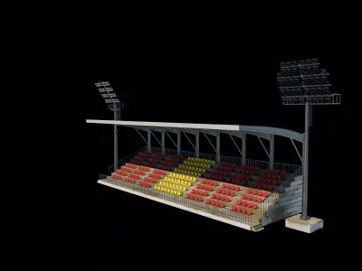 Grandstand with light 3D model