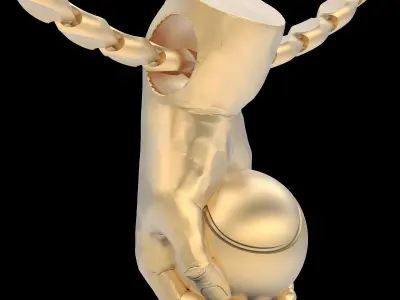 Hand and Tennis ball pendant gold printable jewelry 3D model 3D print model purchase