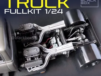 TWIN V8 TRUCK FULL MODELKIT 1-24th 3D print model