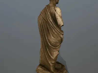 statue roman Low-poly 3D model