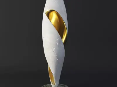 AbstracT Sculpture  Low-poly 3D model