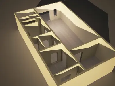 Hall 3d Model Interior 151 Low-poly 3D model