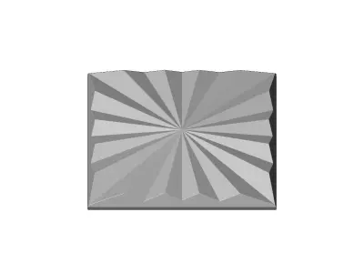 Faceted decor panel relief 3D print model