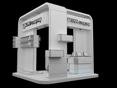 Booth Exhibition Stand a87 3D model