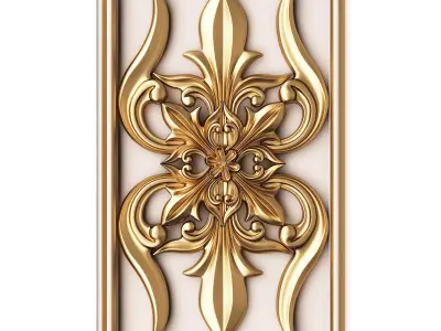 Rosette Carved Decoration CNC 028 Low-poly 3D model