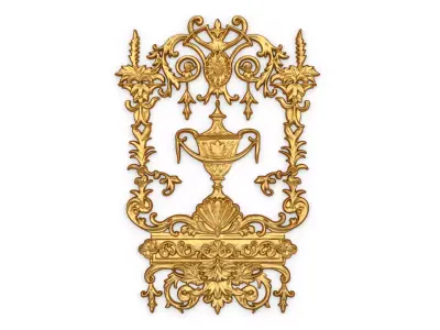 Classic decor ornament carved 66 3D model