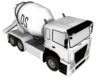remicon cement mixer 3D model by wedigitize