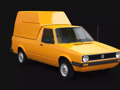 VW Caddy MK1 Kombi 3D model