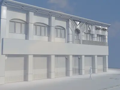 Arch Industrial Building a264 3D model