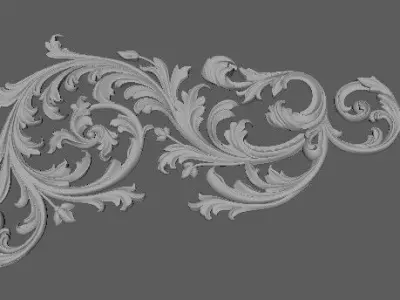Central decor ornament for furniture 3D model 472