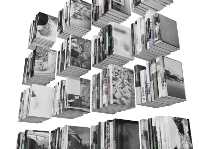 Books 150 pieces 2-9-3 Low-poly 3D model