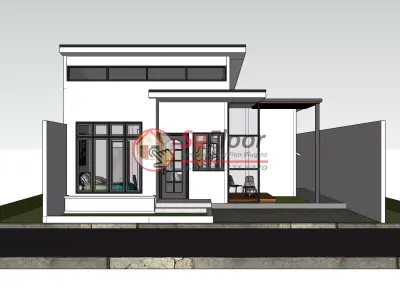 House 10x18m code 518 - Sketchup 3D model 3D model 3D model purchase