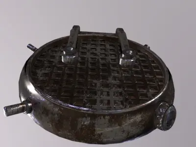 Cave Door  Low-poly 3D model