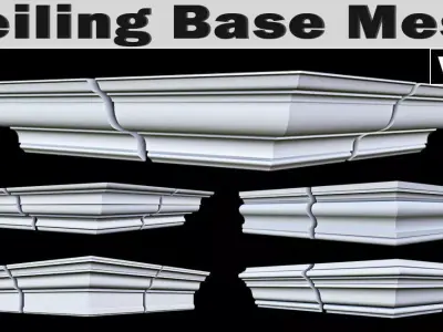 70 Ceiling Base Mesh Vol 2 Low-poly 3D model