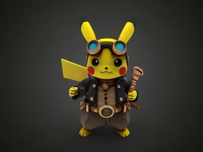 steampunk pikachu 3 3D print model