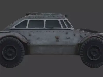 Wasteland Vehicle Collection 3D Model Low-poly 3D model