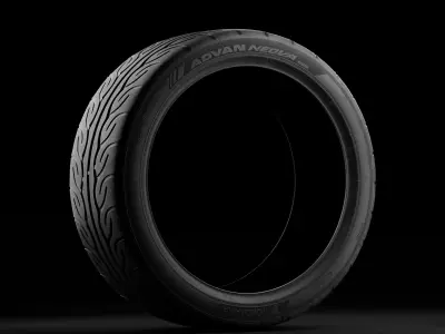 Yokohama Advan Neova AD08 - Semi Slick Car Tire 3D model