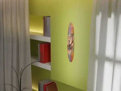 African mask 08 high-poly 3D model