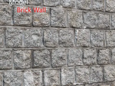 Ultra realistic Brick Old wall  3D model