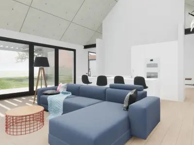 3 bedroom barn-house 3D model