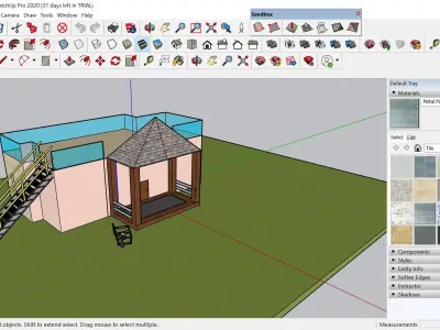 house computer screen showing design of 3D model