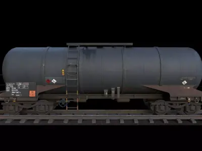 Rail Car Low-poly 3D model